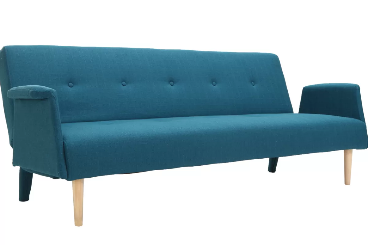 Miliboo Sofá De Diseño | Sofá Cama-Sofá diseño convertible azul OSCAR