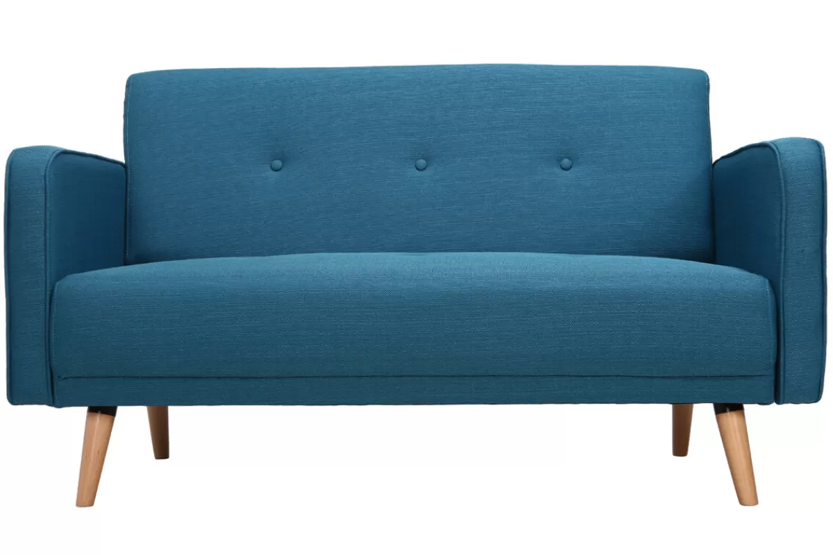 Miliboo Sofá De Diseño-sofá escandinavo 2 plazas azul ULLA