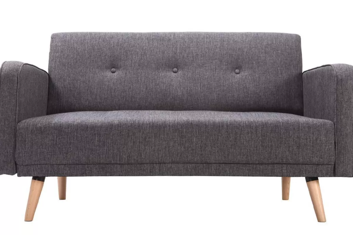 Miliboo Sofá De Diseño-Sofá escandinavo 2 plazas gris oscuro ULLA