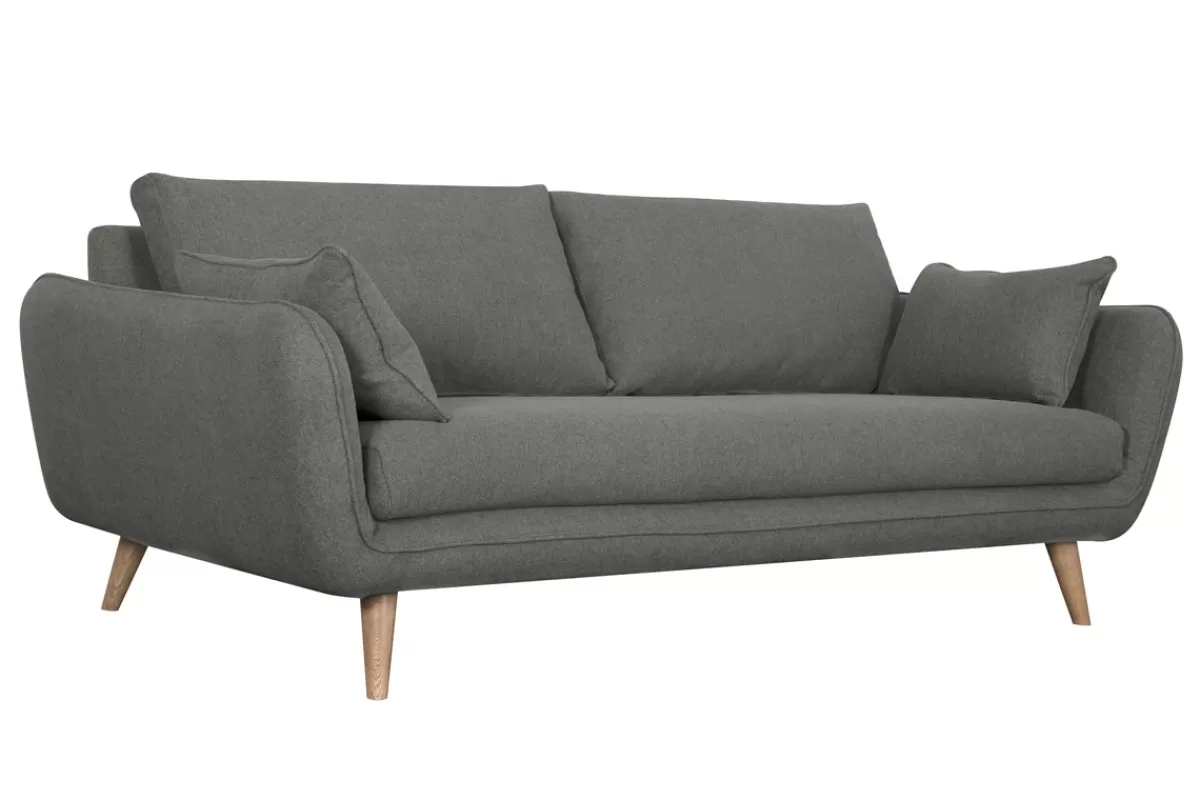 Miliboo Sofá De Diseño-Sofá nórdico 3 plazas antracita CREEP