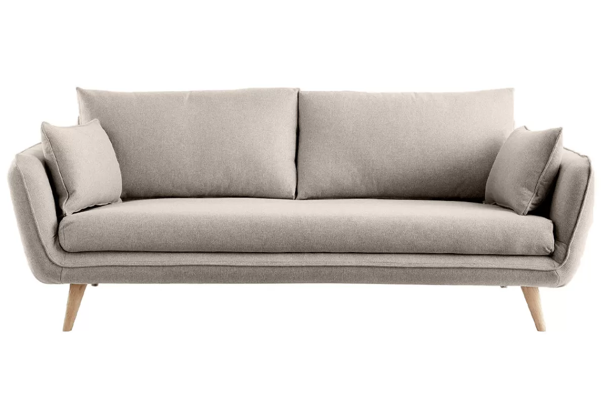Miliboo Sofá De Diseño-Sofá nórdico 3 plazas beige CREEP