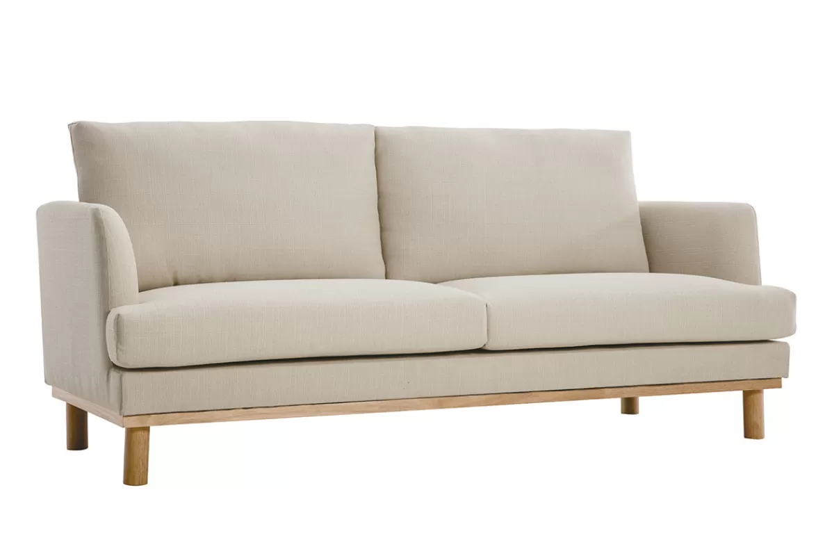 Miliboo Sofá De Diseño-Sofá nórdico 3 plazas beige HOBART
