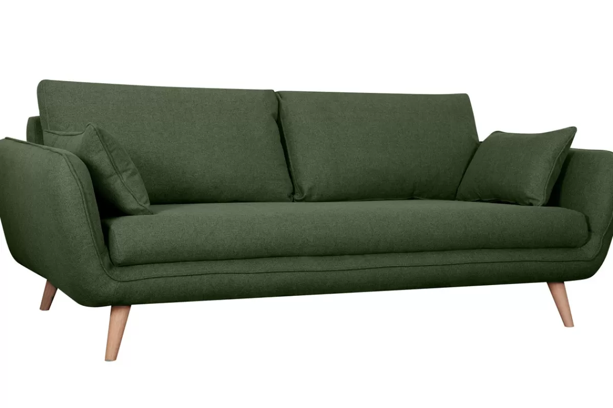 Miliboo Sofá De Diseño-Sofá nórdico 3 plazas caqui CREEP