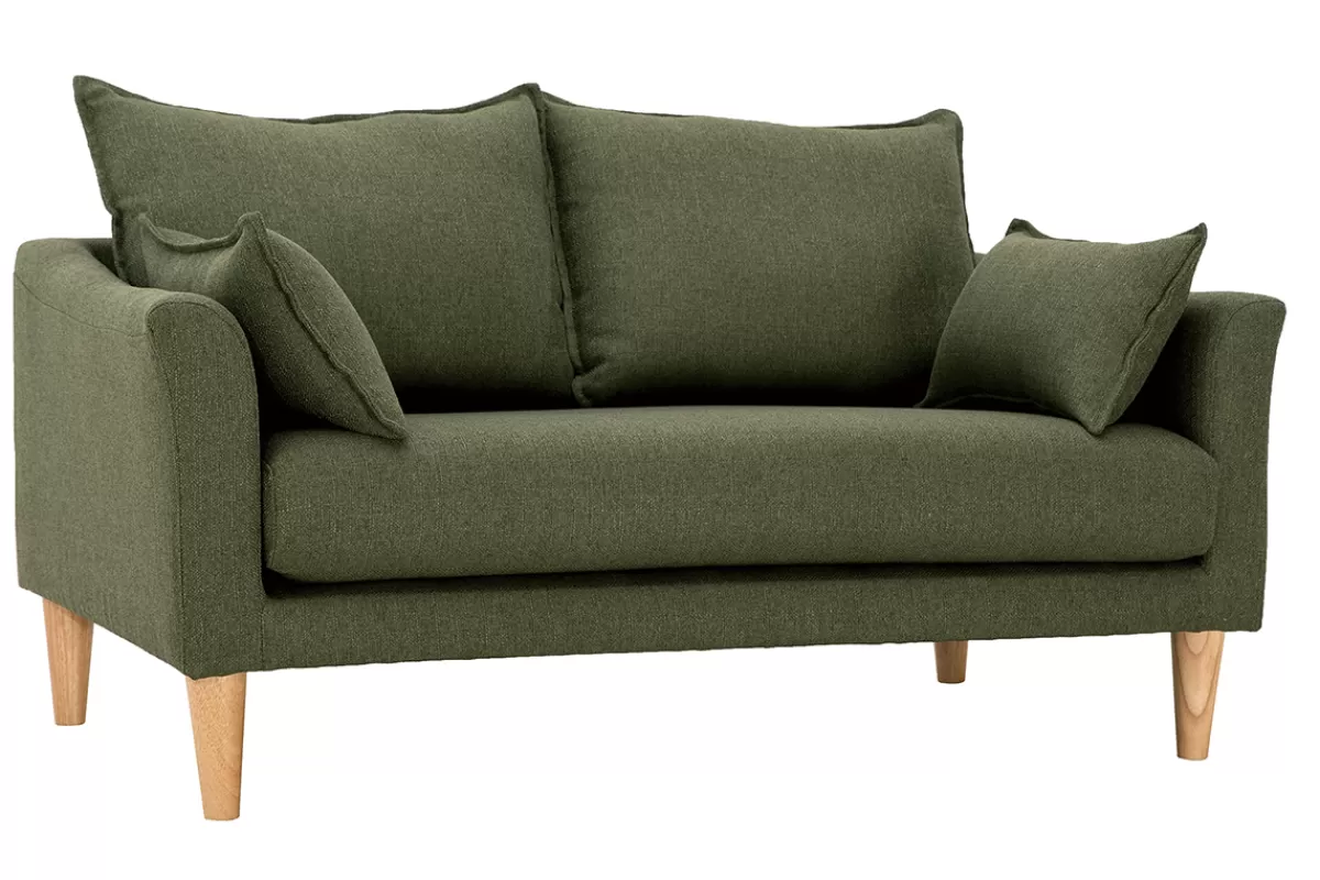 Miliboo Sofá De Diseño-Sofá nórdico 2 plazas caqui KATE