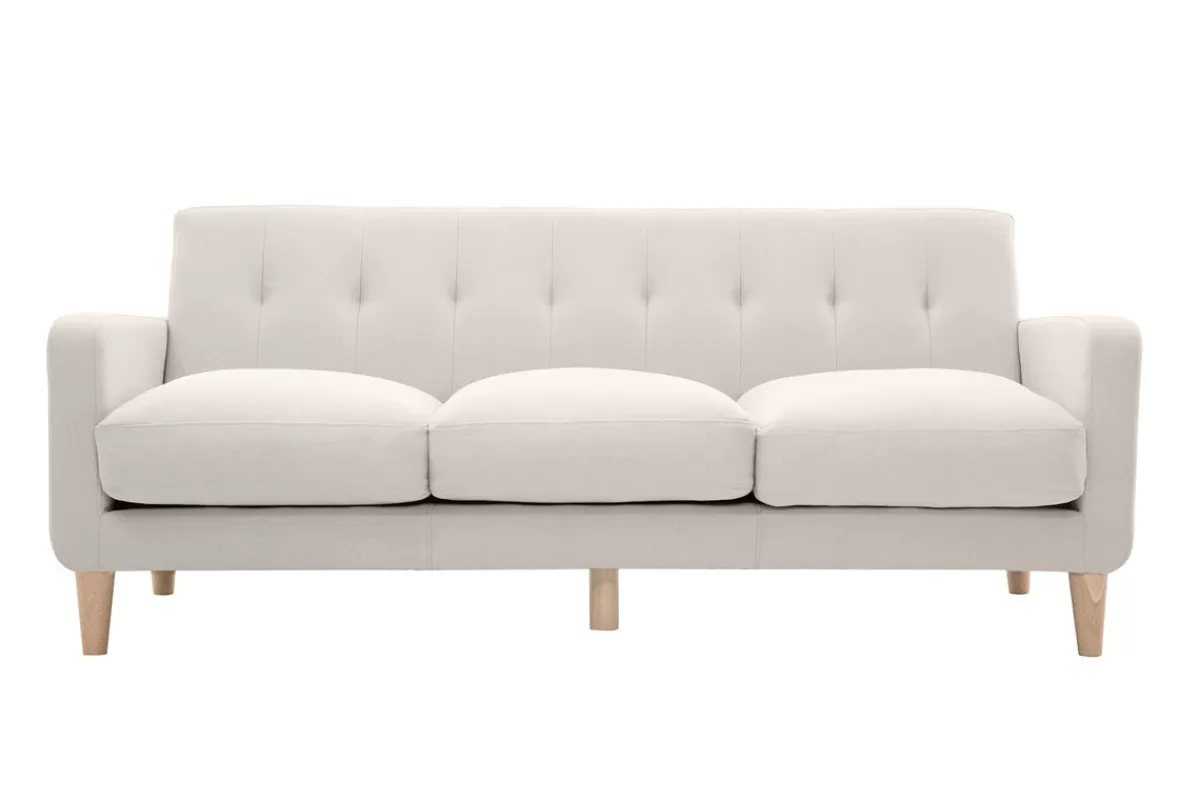 Miliboo Sofá De Diseño-Sofá nórdico tejido natural 3 plazas LUNA
