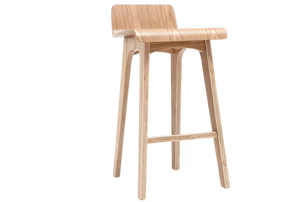 Miliboo Taburetes De Bar-Taburete / Silla de bar escandinavo 65cm fresno BALTIK