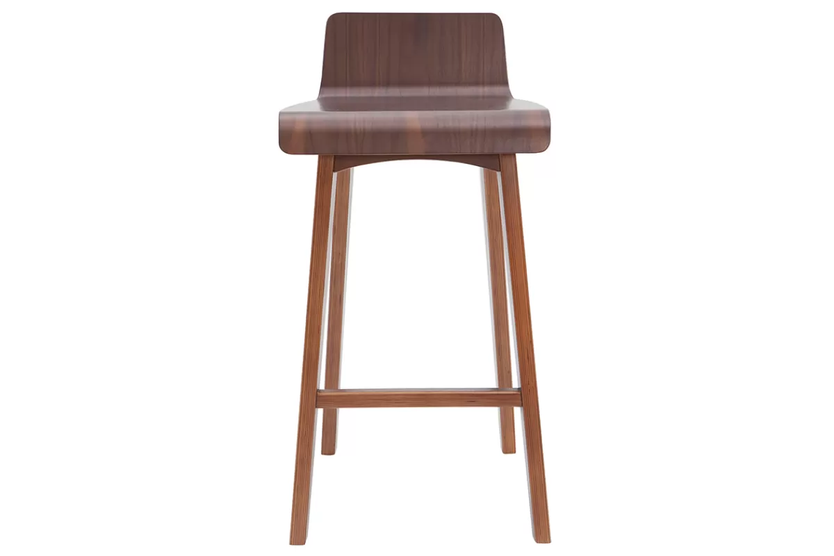 Miliboo Taburetes De Bar-Taburete / Silla de bar madera oscura 65 cm BALTIK