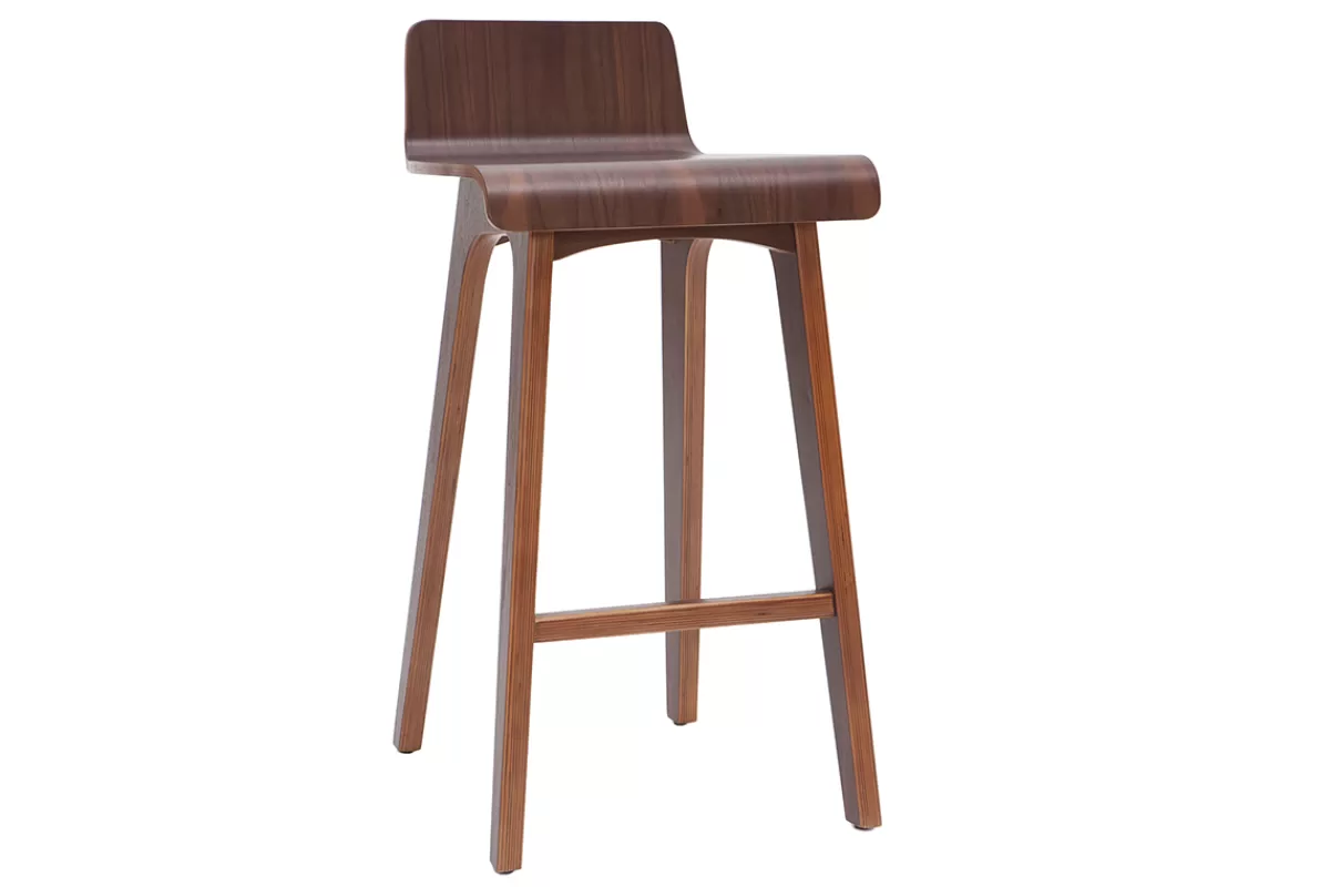 Miliboo Taburetes De Bar-Taburete / Silla de bar madera oscura 65 cm BALTIK