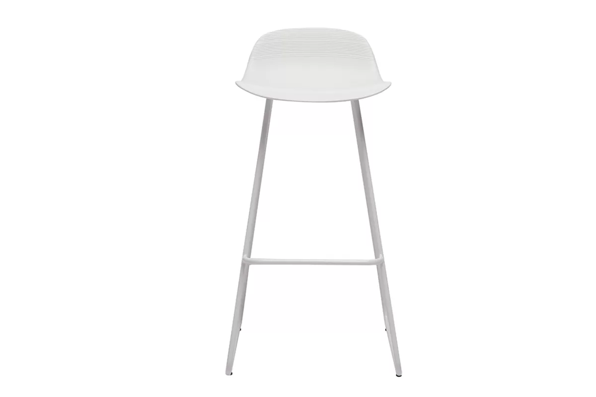 Miliboo Taburetes De Bar-Taburete de bar diseño blanco lote de 2 ELLA