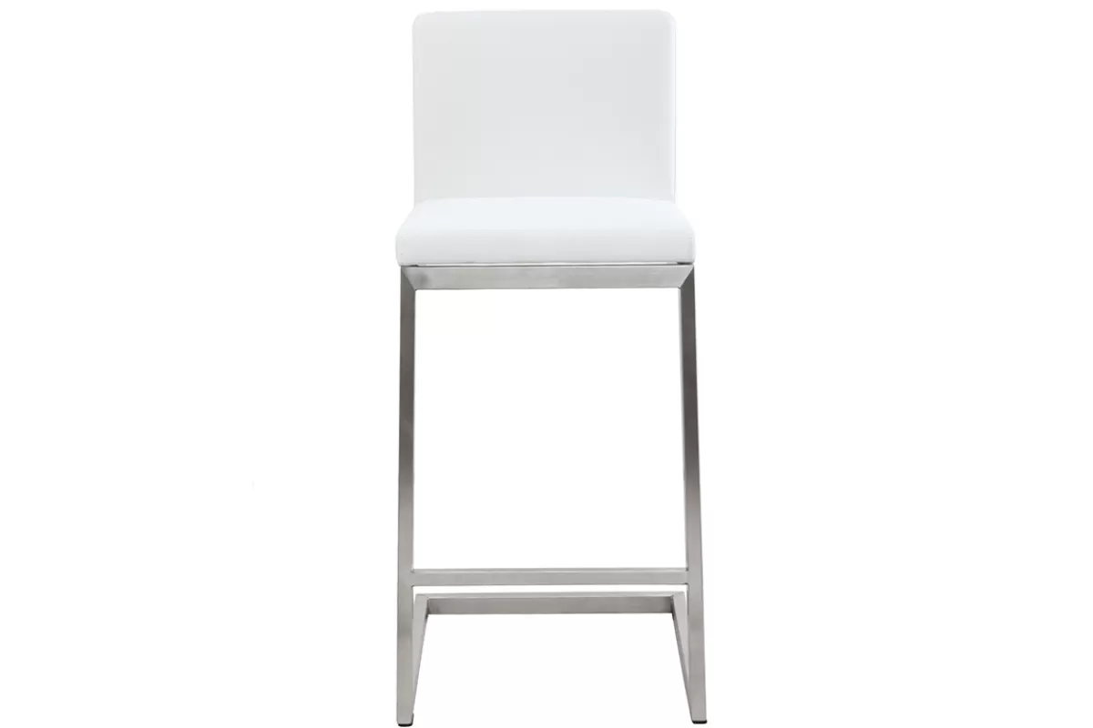 Miliboo Taburetes De Bar-Taburete de bar diseño contemporáneo con pies de aluminio (lote de 2) STELLAR