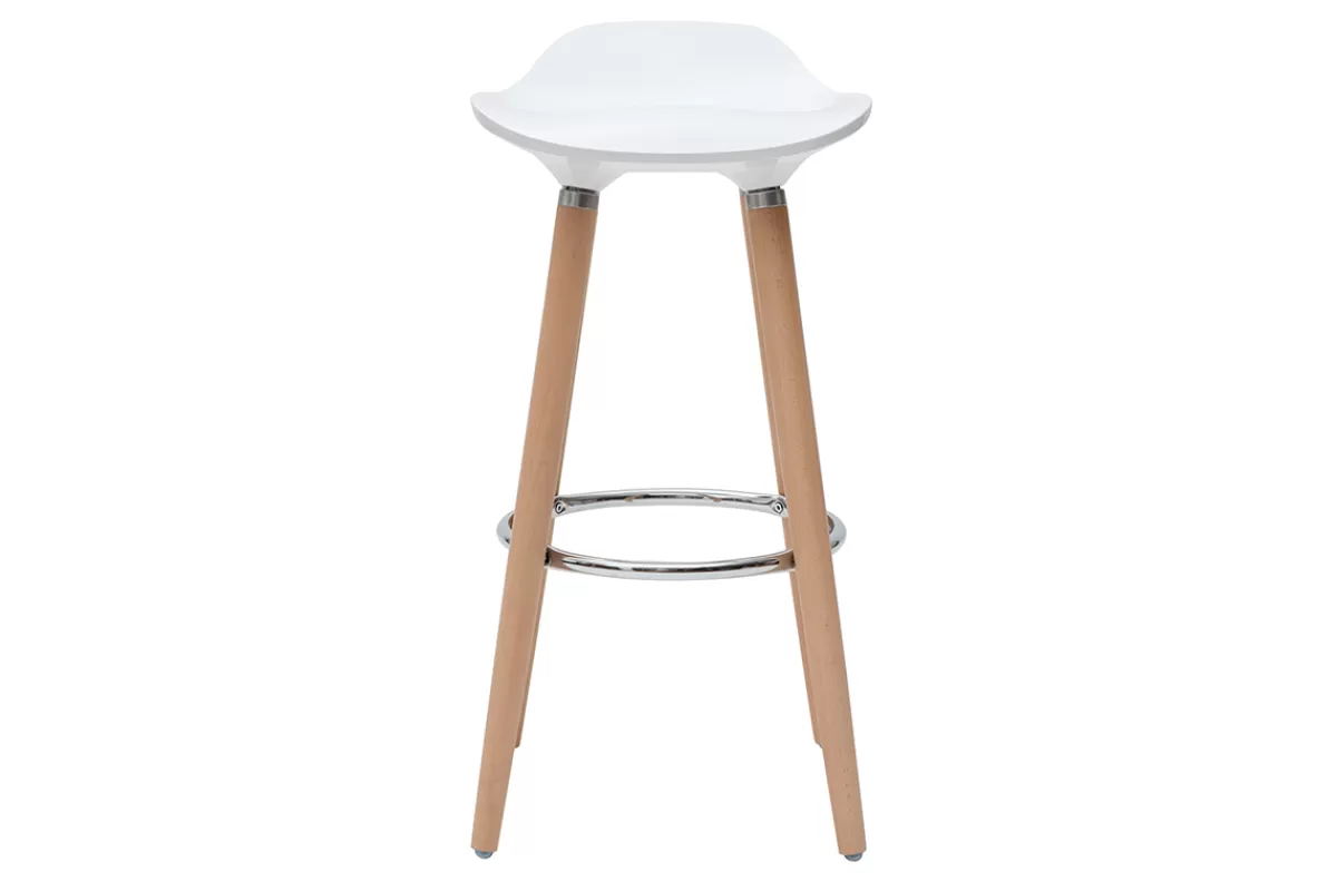 Miliboo Taburetes De Bar-Taburete de bar diseño escandinavo blanco lote de 2 GILDA