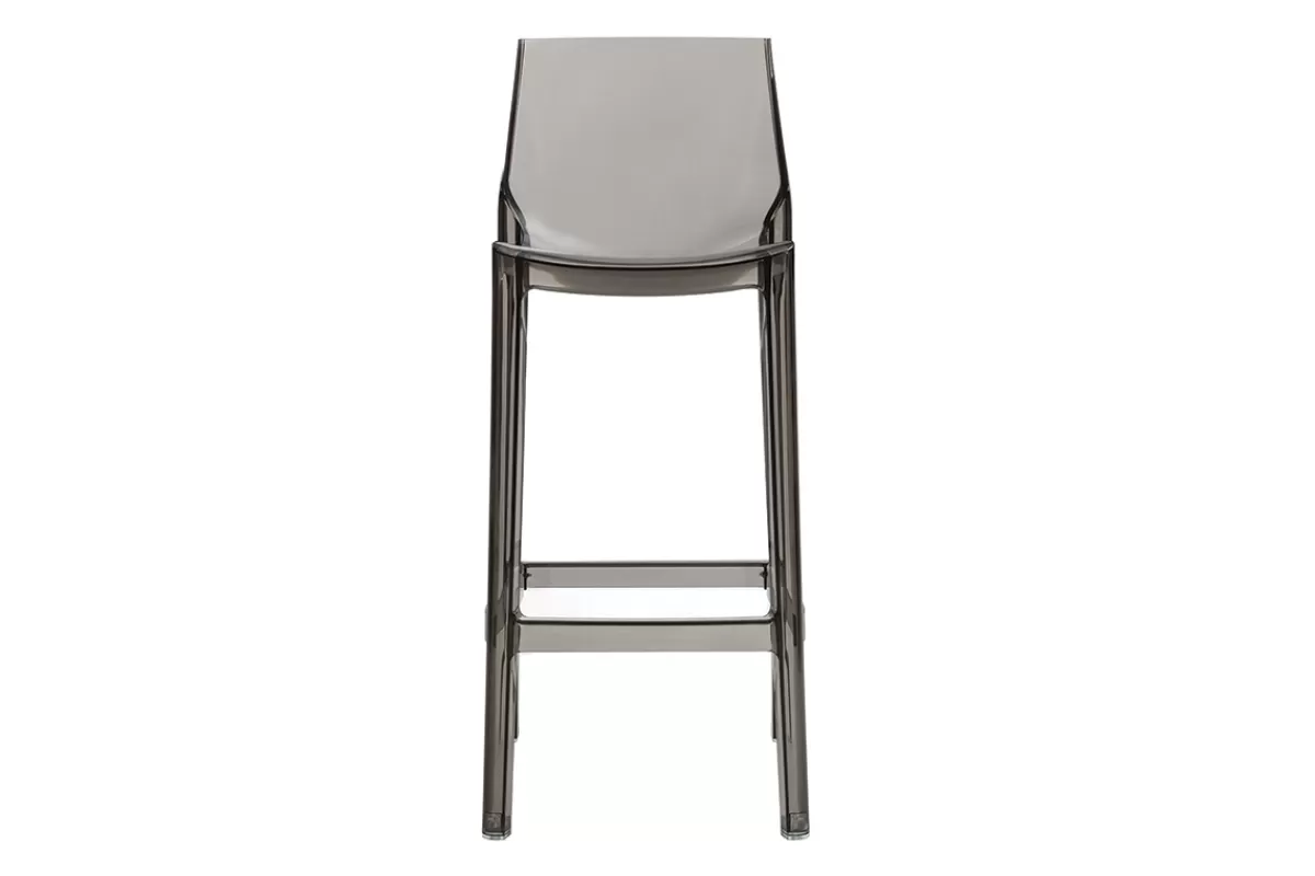 Miliboo Taburetes De Bar | Silla De Jardín-Taburete de bar diseño gris ahumado lote de 2 YLAK