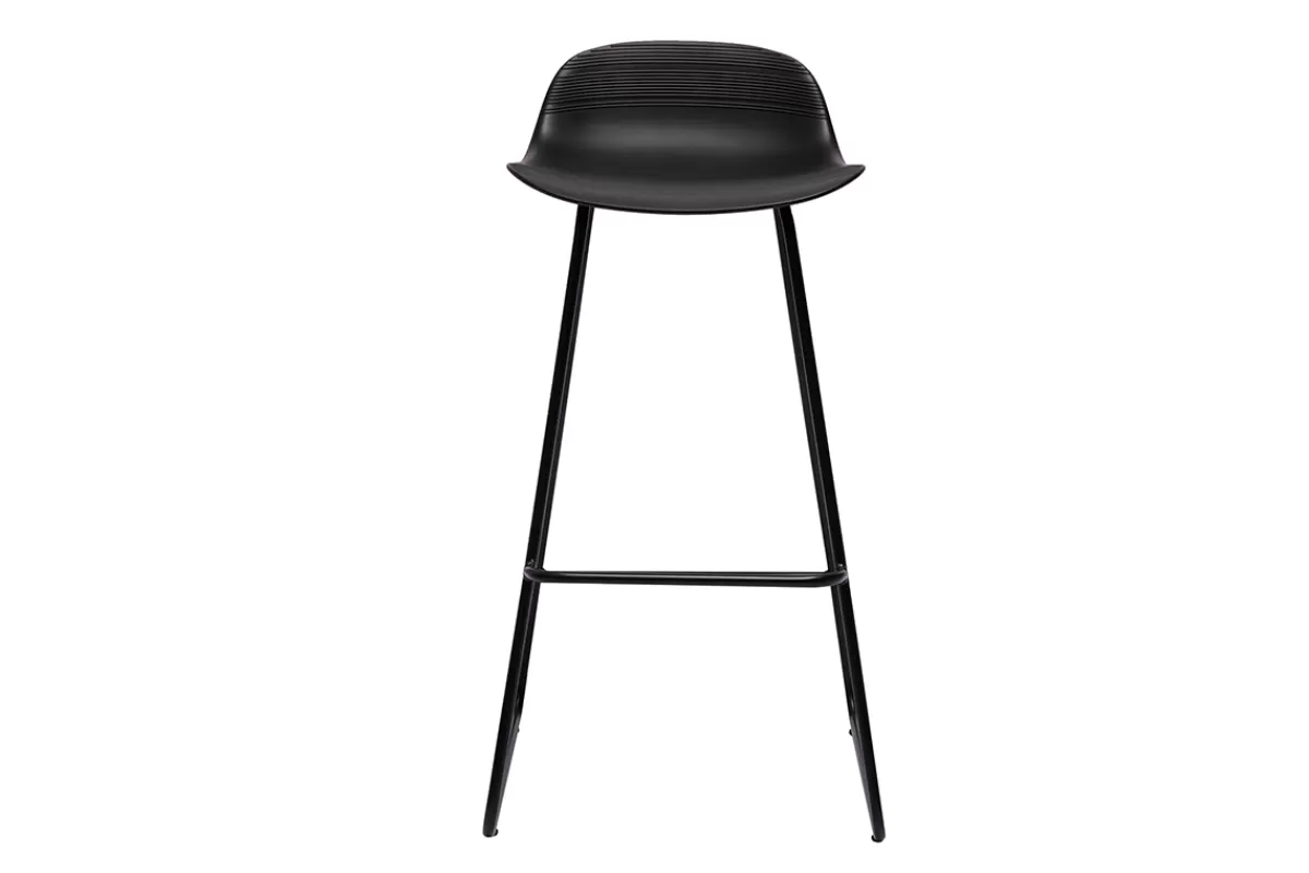 Miliboo Taburetes De Bar-Taburete de bar diseño negro lote de 2 ELLA