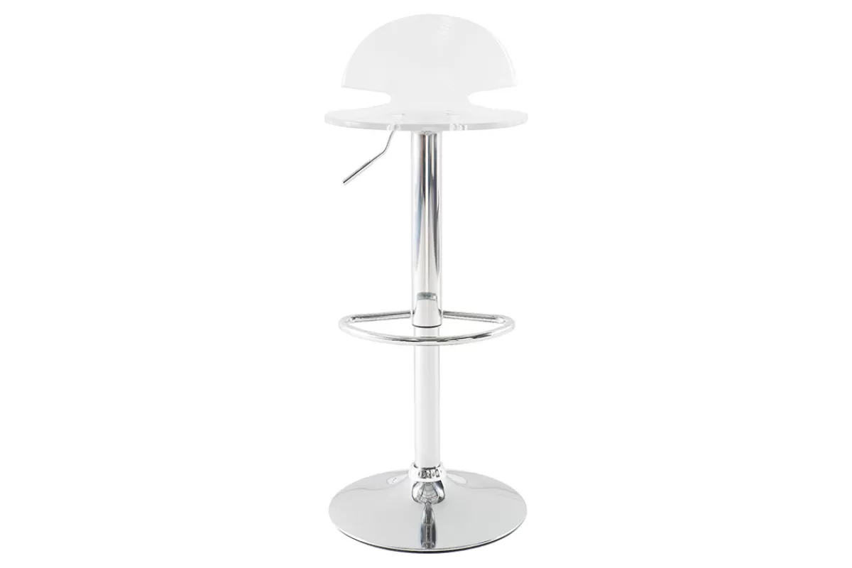 Miliboo Taburetes De Bar-Taburete de bar diseño plexiglas transparente lote de 2 ORION