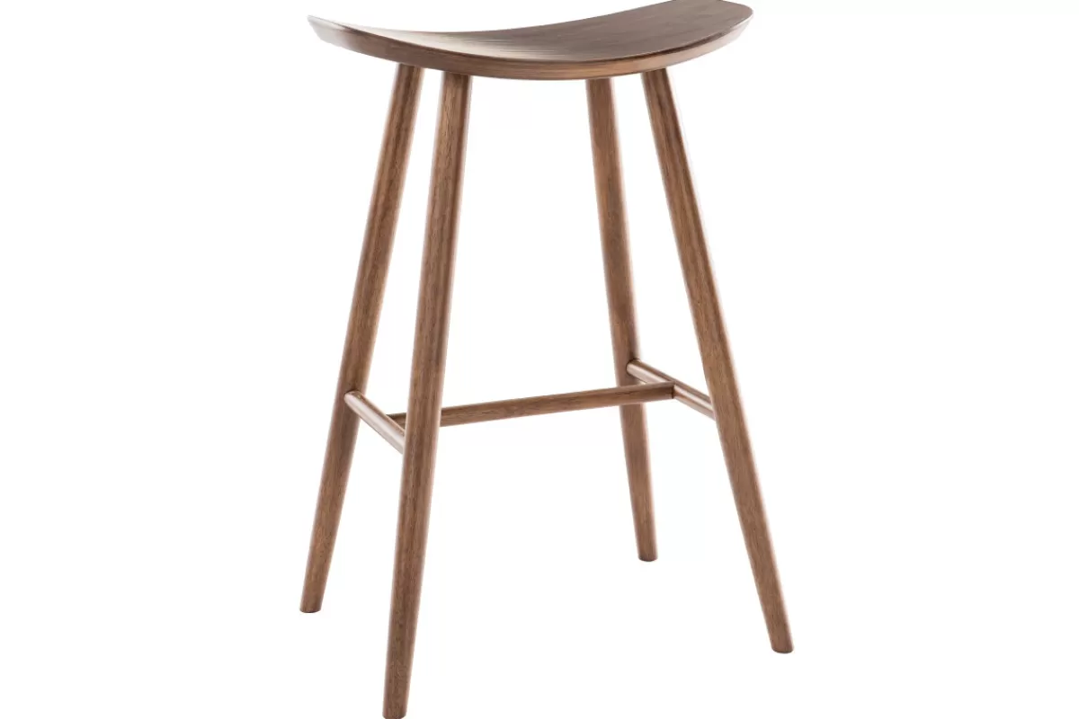 Miliboo Taburetes De Bar-Taburete de bar moderno nogal 72cm DEMORY