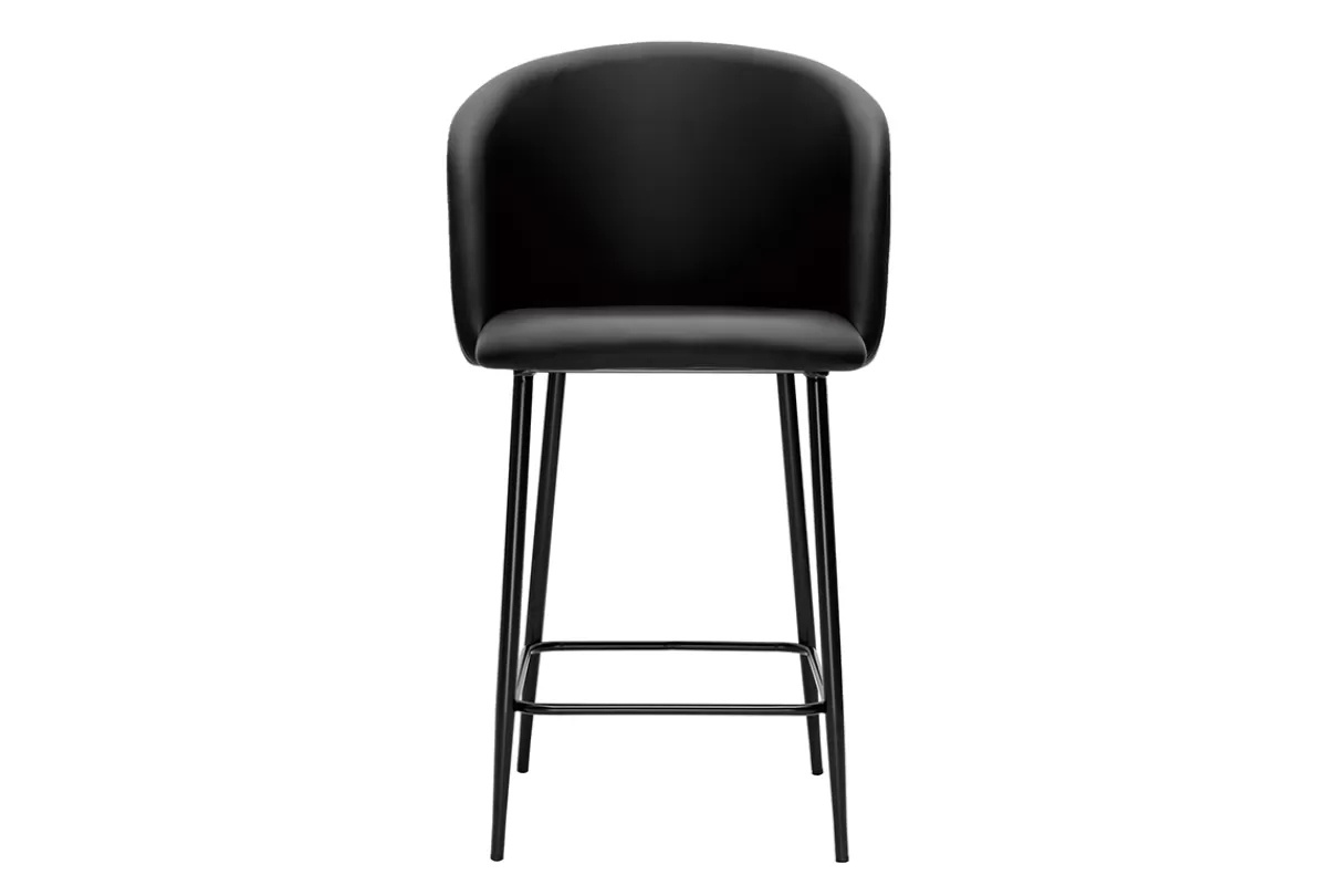 Miliboo Taburetes De Bar-Taburete de cocina de diseño negro 68 cm VANITY