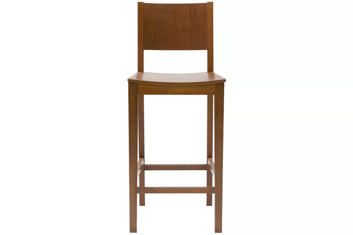 Miliboo Taburetes De Bar-Taburete de cocina de madera oscura nogal 65 cm MELVIL