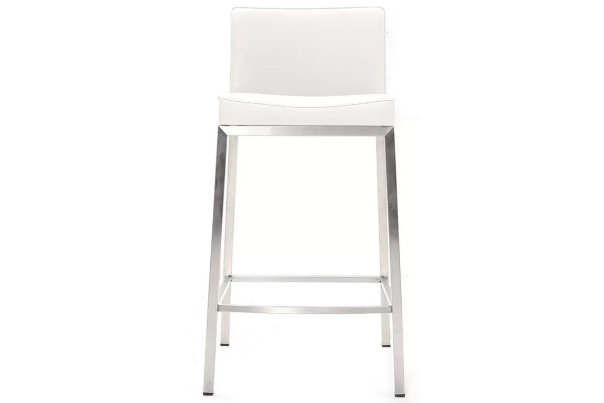 Miliboo Taburetes De Bar-Taburete diseño 66cm blanco lote de 2 EPSILON