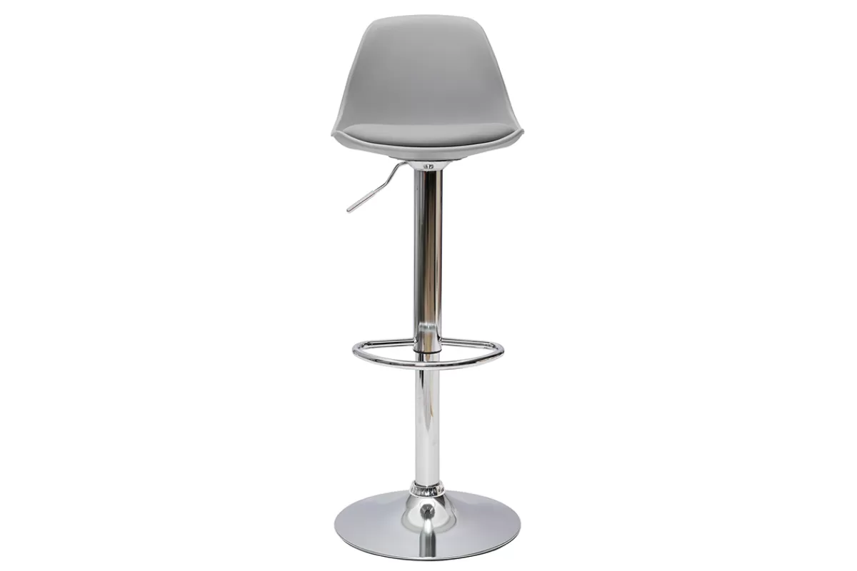 Miliboo Taburetes De Bar-Taburetes de bar gris claro (lote de 2) STEEVY