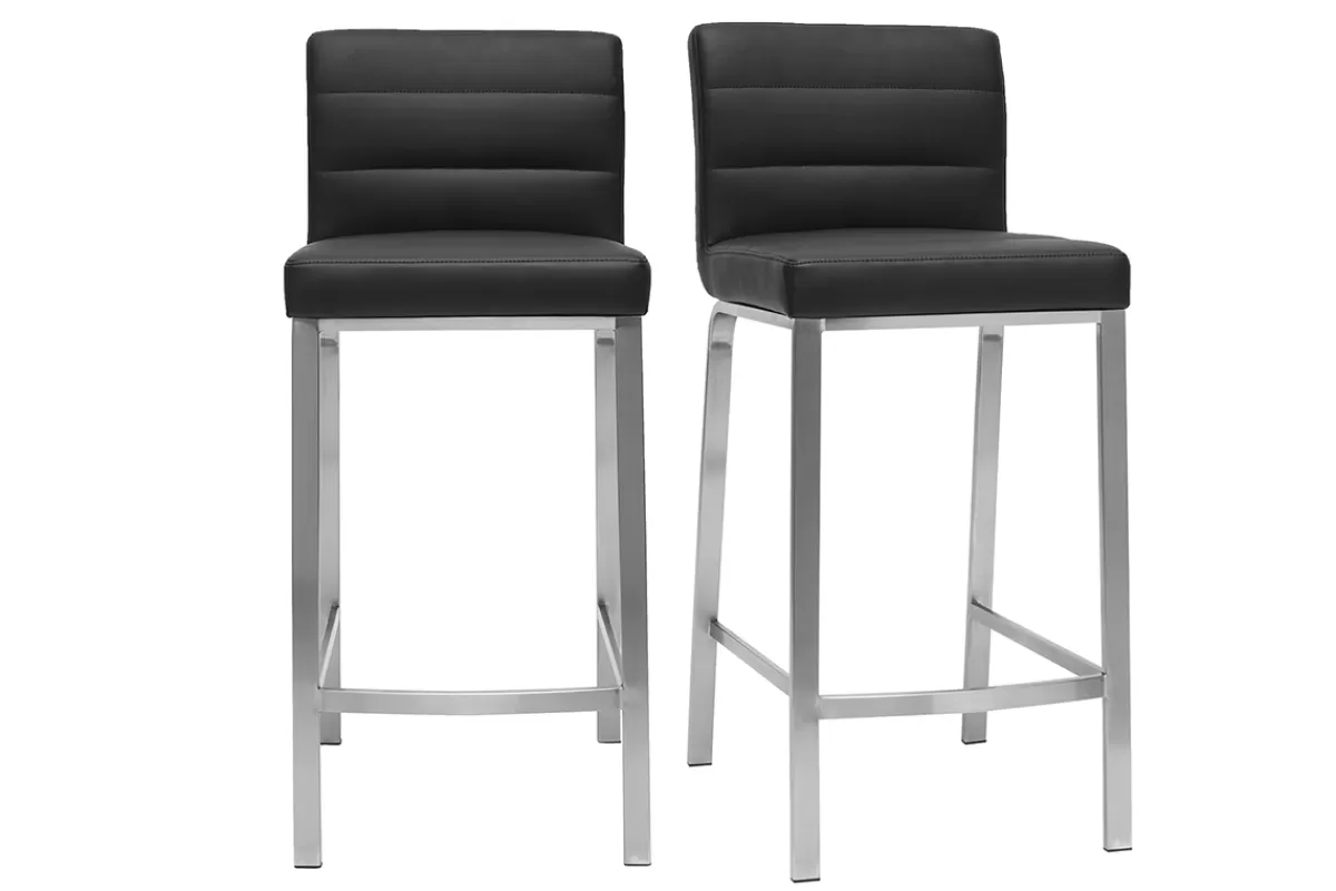 Miliboo Taburetes De Bar-Taburetes de bar modernos negros 66 cm TOMY