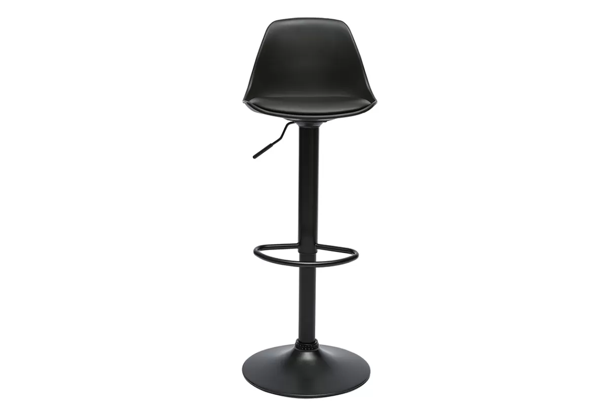 Miliboo Taburetes De Bar-Taburetes de bar negros de diseño (paquete de 2) STEEVY