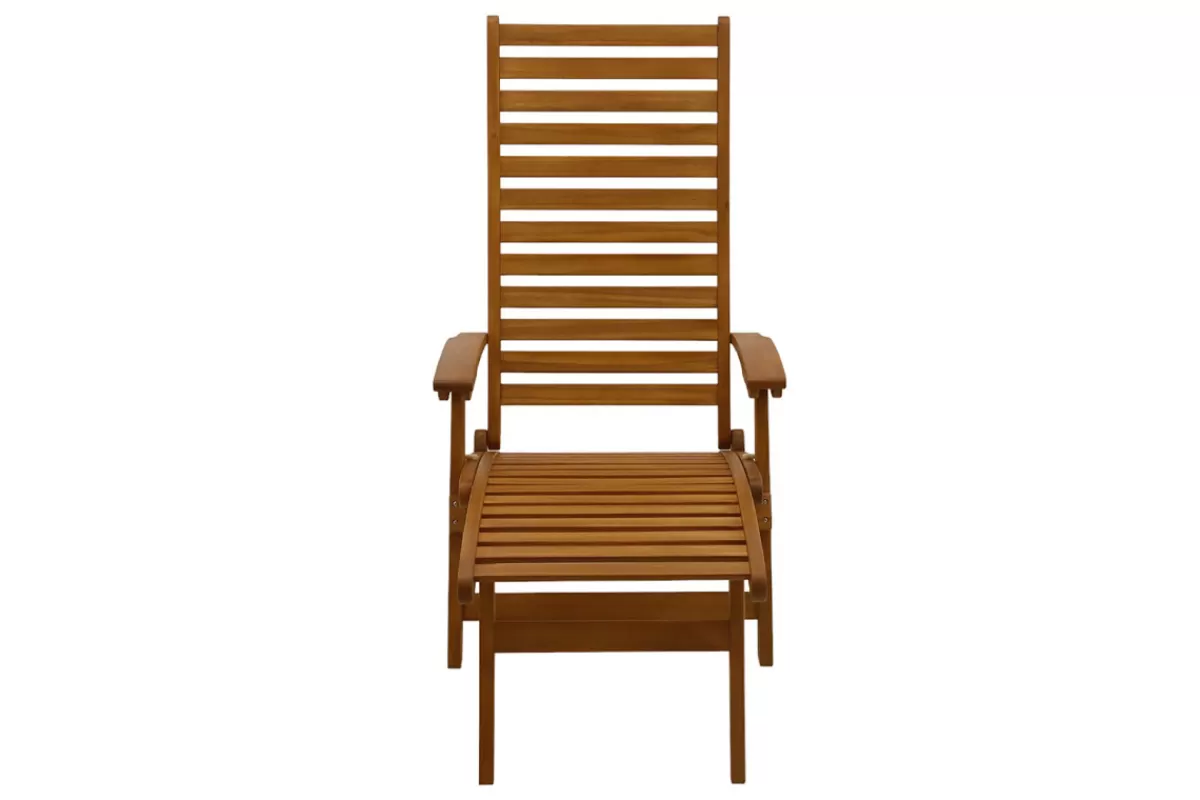 Miliboo Tumbonas/hamacas-Tumbona reclinable con 3 posiciones de madera maciza RIO